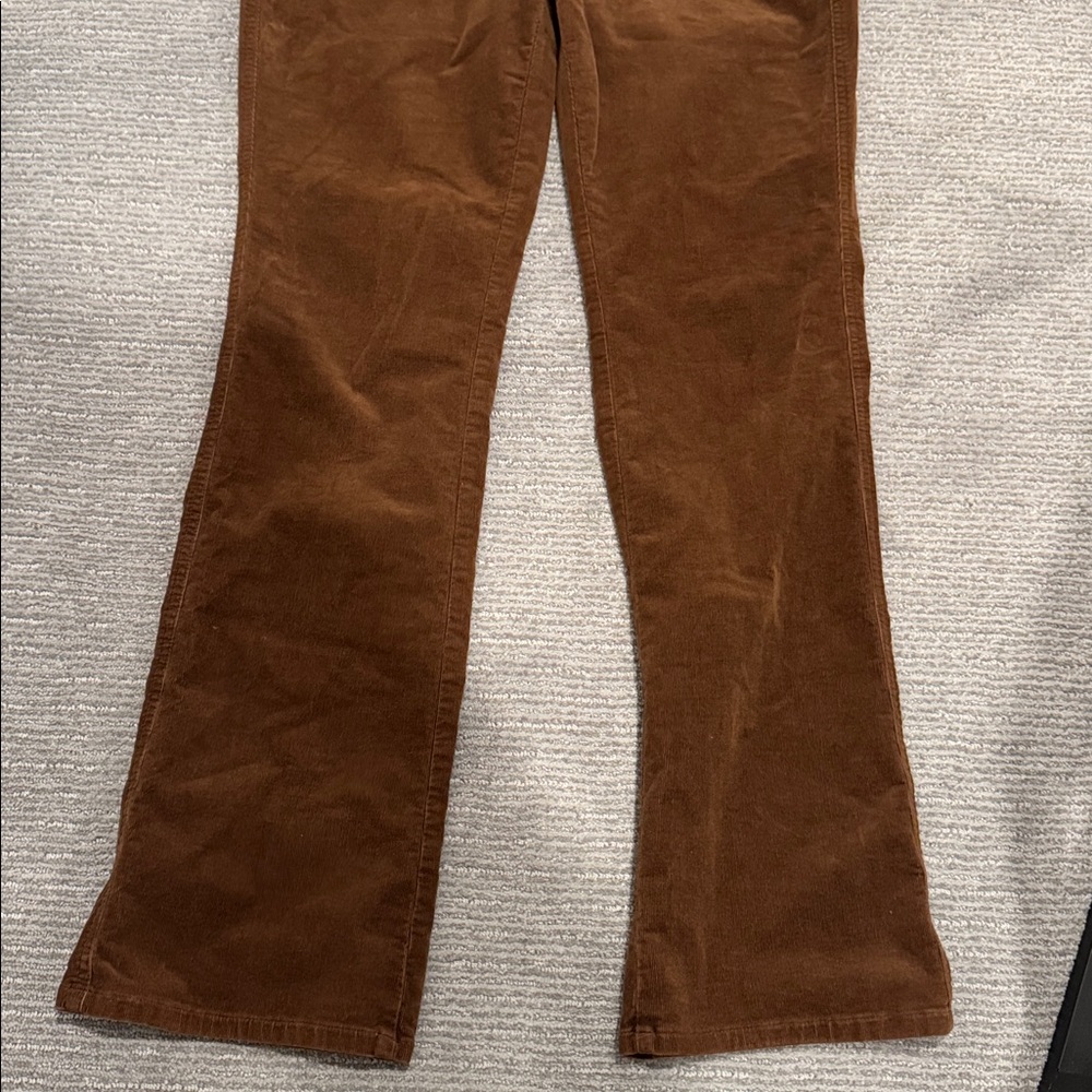 Jjill Women’s 12 Tall Brown Corduroy High Rise Straight Leg Soft Cotton Blend - Picture 3 of 15